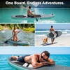 image:imageSereneLife 106 Inflatable Stand Up Paddle Board with Premium SUP Accessories  32 Wide Stable Design with NonSlip EVA Deck Pad for Youth and Adults 350 lbs CapacityWhite