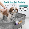image:imageSereneLife Foldable Dog Bath Tub with Adjustable Height 360 Access Drain Hose amp Storage Pockets  130 lb Capacity Grooming Station for IndoorOutdoor Use BeigeGray