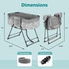 image:imageSereneLife Foldable Dog Bath Tub with Adjustable Height 360 Access Drain Hose amp Storage Pockets  130 lb Capacity Grooming Station for IndoorOutdoor Use BeigeGray