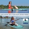 image:imageSereneLife XL Inflatable Stand Up Paddle Board  ExtraWide Pet amp FamilyFriendly SUP for Adults Kids amp Pets  NonSlip Deck Stable Design Premium Accessories  350440485 lbs CapacityFamily Grey