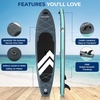 image:imageSereneLife XL Inflatable Stand Up Paddle Board  ExtraWide Pet amp FamilyFriendly SUP for Adults Kids amp Pets  NonSlip Deck Stable Design Premium Accessories  350440485 lbs CapacityModern Grey