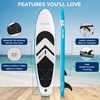 image:imageSereneLife XL Inflatable Stand Up Paddle Board  ExtraWide Pet amp FamilyFriendly SUP for Adults Kids amp Pets  NonSlip Deck Stable Design Premium Accessories  350440485 lbs CapacityPet Blue