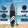 image:imageSereneLife XL Inflatable Stand Up Paddle Board  ExtraWide Pet amp FamilyFriendly SUP for Adults Kids amp Pets  NonSlip Deck Stable Design Premium Accessories  350440485 lbs CapacityFamily Modern Grey