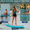 image:imageSereneLife XL Inflatable Stand Up Paddle Board  ExtraWide Pet amp FamilyFriendly SUP for Adults Kids amp Pets  NonSlip Deck Stable Design Premium Accessories  350440485 lbs CapacityModern Grey