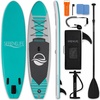 image:imageSereneLife 106 Inflatable Stand Up Paddle Board with Premium SUP Accessories  32 Wide Stable Design with NonSlip EVA Deck Pad for Youth and Adults 350 lbs CapacityAqua Mint