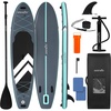 image:imageSereneLife XL Inflatable Stand Up Paddle Board  ExtraWide Pet amp FamilyFriendly SUP for Adults Kids amp Pets  NonSlip Deck Stable Design Premium Accessories  350440485 lbs CapacityModern Grey