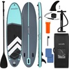 image:imageSereneLife XL Inflatable Stand Up Paddle Board  ExtraWide Pet amp FamilyFriendly SUP for Adults Kids amp Pets  NonSlip Deck Stable Design Premium Accessories  350440485 lbs CapacityFamily Grey