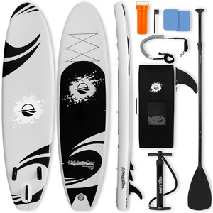 image:imageSereneLife XL Inflatable Stand Up Paddle Board  ExtraWide Pet amp FamilyFriendly SUP for Adults Kids amp Pets  NonSlip Deck Stable Design Premium Accessories  350440485 lbs CapacityBlackGrey
