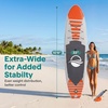 image:imageSereneLife 106 Inflatable Stand Up Paddle Board with Premium SUP Accessories  Wide Stable Design with NonSlip EVA Deck Pad for Youth and Adults 350 lbs CapacityOrange