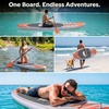 image:imageSereneLife 106 Inflatable Stand Up Paddle Board with Premium SUP Accessories  Wide Stable Design with NonSlip EVA Deck Pad for Youth and Adults 350 lbs CapacityOrange