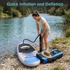 image:imageSereneLife 106 Inflatable Stand Up Paddle Board with Premium SUP Accessories  Wide Stable Design with NonSlip EVA Deck Pad for Youth and Adults 350 lbs CapacityBlue