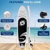 image:imageSereneLife 106 Inflatable Stand Up Paddle Board with Premium SUP Accessories  Wide Stable Design with NonSlip EVA Deck Pad for Youth and Adults 350 lbs CapacityBlack and Gray