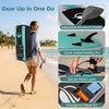 image:imageSereneLife 106 Inflatable Stand Up Paddle Board with Premium SUP Accessories  Wide Stable Design with NonSlip EVA Deck Pad for Youth and Adults 350 lbs CapacityTurquoise