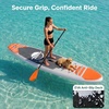 image:imageSereneLife 106 Inflatable Stand Up Paddle Board with Premium SUP Accessories  Wide Stable Design with NonSlip EVA Deck Pad for Youth and Adults 350 lbs CapacityOrange