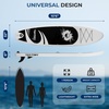 image:imageSereneLife 106 Inflatable Stand Up Paddle Board with Premium SUP Accessories  Wide Stable Design with NonSlip EVA Deck Pad for Youth and Adults 350 lbs CapacityBlack and Gray