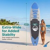 image:imageSereneLife 106 Inflatable Stand Up Paddle Board with Premium SUP Accessories  Wide Stable Design with NonSlip EVA Deck Pad for Youth and Adults 350 lbs CapacityBlue