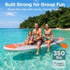 image:imageSereneLife 106 Inflatable Stand Up Paddle Board with Premium SUP Accessories  Wide Stable Design with NonSlip EVA Deck Pad for Youth and Adults 350 lbs CapacityOrange