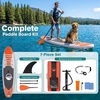 image:imageSereneLife 106 Inflatable Stand Up Paddle Board with Premium SUP Accessories  Wide Stable Design with NonSlip EVA Deck Pad for Youth and Adults 350 lbs CapacityOrange