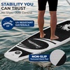 image:imageSereneLife 106 Inflatable Stand Up Paddle Board with Premium SUP Accessories  Wide Stable Design with NonSlip EVA Deck Pad for Youth and Adults 350 lbs CapacityBlack and Gray