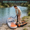 image:imageSereneLife 106 Inflatable Stand Up Paddle Board with Premium SUP Accessories  Wide Stable Design with NonSlip EVA Deck Pad for Youth and Adults 350 lbs CapacityOrange