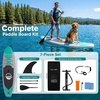 image:imageSereneLife 106 Inflatable Stand Up Paddle Board with Premium SUP Accessories  Wide Stable Design with NonSlip EVA Deck Pad for Youth and Adults 350 lbs CapacitySea Green