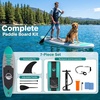 image:imageSereneLife 106 Inflatable Stand Up Paddle Board with Premium SUP Accessories  Wide Stable Design with NonSlip EVA Deck Pad for Youth and Adults 350 lbs CapacityTurquoise