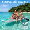 image:imageSereneLife 106 Inflatable Stand Up Paddle Board with Premium SUP Accessories  Wide Stable Design with NonSlip EVA Deck Pad for Youth and Adults 350 lbs CapacityTurquoise