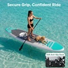 image:imageSereneLife 106 Inflatable Stand Up Paddle Board with Premium SUP Accessories  Wide Stable Design with NonSlip EVA Deck Pad for Youth and Adults 350 lbs CapacitySea Green
