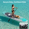 image:imageSereneLife 106 Inflatable Stand Up Paddle Board with Premium SUP Accessories  Wide Stable Design with NonSlip EVA Deck Pad for Youth and Adults 350 lbs CapacityTurquoise