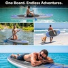 image:imageSereneLife 106 Inflatable Stand Up Paddle Board with Premium SUP Accessories  Wide Stable Design with NonSlip EVA Deck Pad for Youth and Adults 350 lbs CapacityBlue