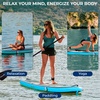 image:imageSereneLife 106 Inflatable Stand Up Paddle Board with Premium SUP Accessories  Wide Stable Design with NonSlip EVA Deck Pad for Youth and Adults 350 lbs CapacityStorm Gray