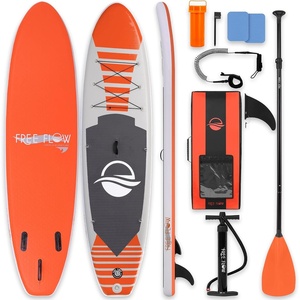 image:imageSereneLife 106 Inflatable Stand Up Paddle Board with Premium SUP Accessories  Wide Stable Design with NonSlip EVA Deck Pad for Youth and Adults 350 lbs CapacityOrange