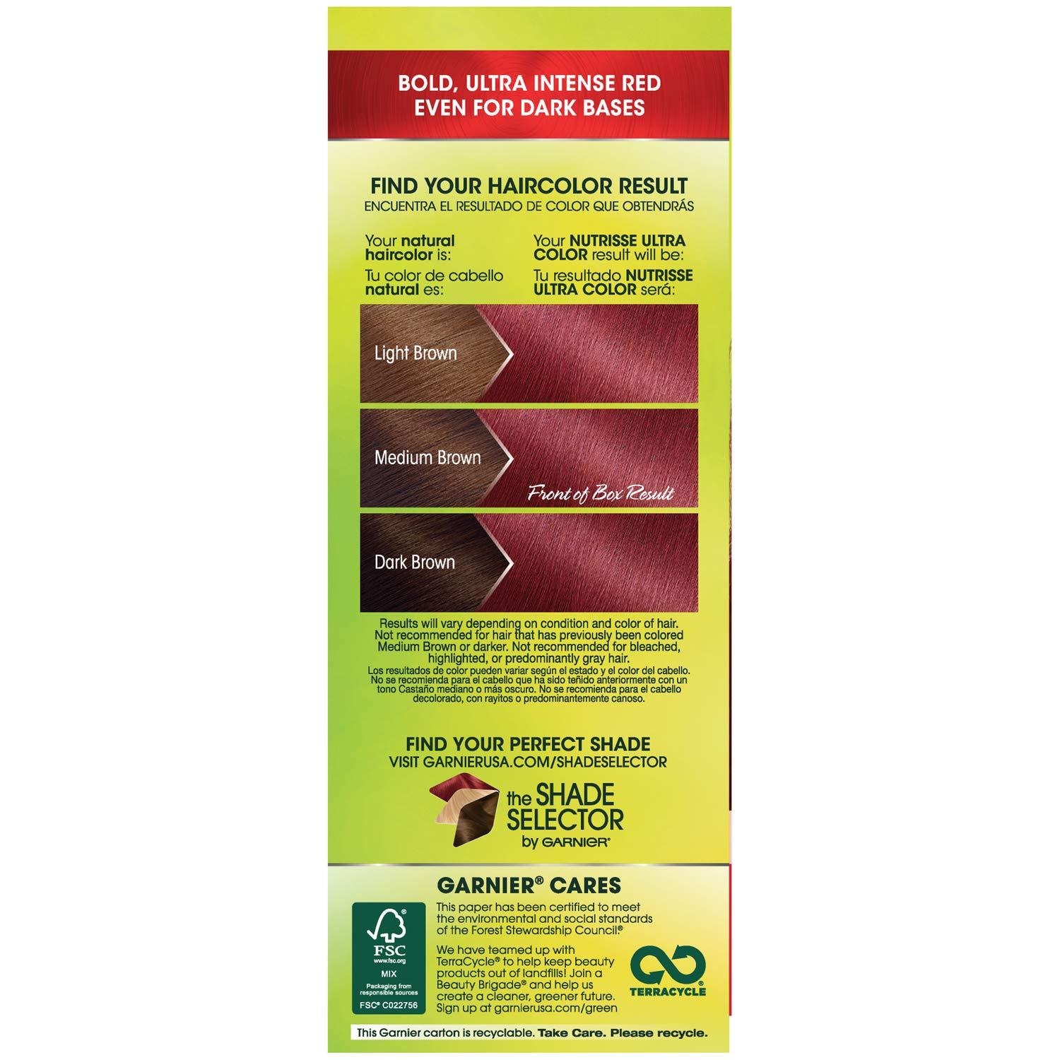 Garnier Hair Color Nutrisse Ultra Color Nourishing Creme, R3 Light ...