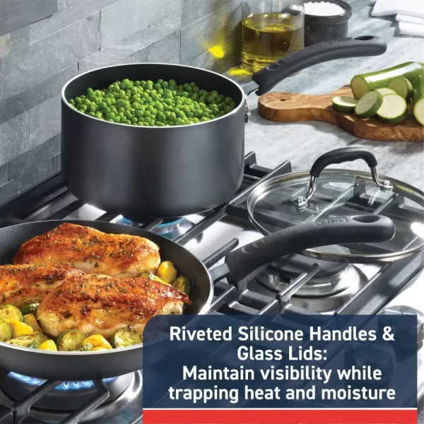 Experience Nonstick Fry Pan 12.5 Inch Induction Oven Safe 400F Cookware, Pots and Pans, Dishwasher Safe Black