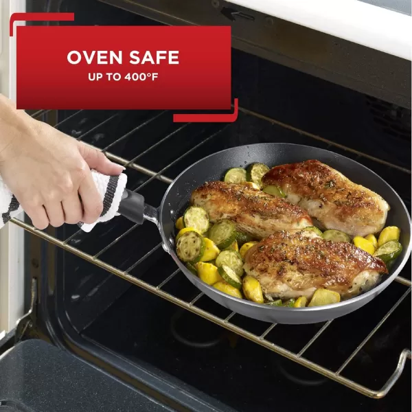 Experience Nonstick Fry Pan 12.5 Inch Induction Oven Safe 400F Cookware, Pots and Pans, Dishwasher Safe Black