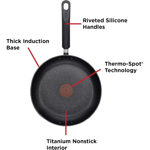 Experience Nonstick Fry Pan 12.5 Inch Induction Oven Safe 400F Cookware, Pots and Pans, Dishwasher Safe Black