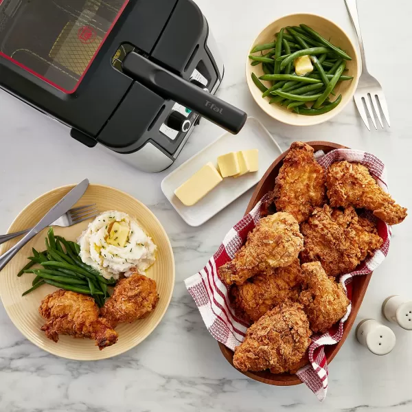 T-fal 3.5L Deep Fryer with Basket, 1700W, Oil Filtration, Temp Control, Digital Timer, Dishwasher Safe Parts