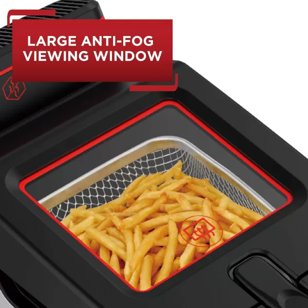 T-fal 3.5L Deep Fryer with Basket, 1700W, Oil Filtration, Temp Control, Digital Timer, Dishwasher Safe Parts