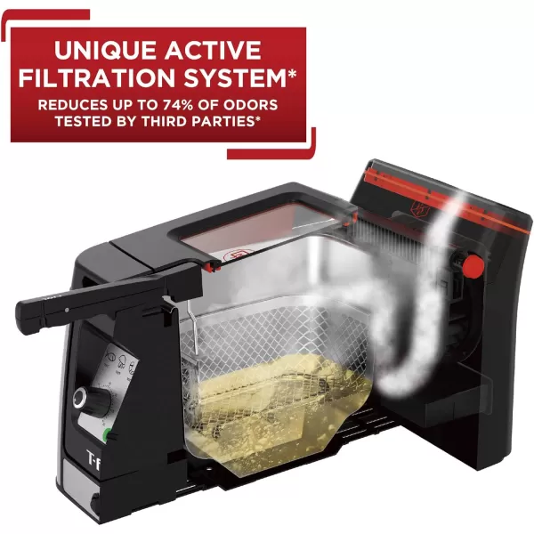 T-fal 3.5L Deep Fryer with Basket, 1700W, Oil Filtration, Temp Control, Digital Timer, Dishwasher Safe Parts