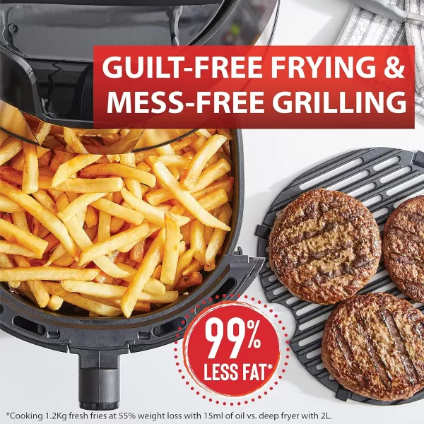 T-fal Easy Fry XXL Air Fryer &amp; Grill Combo with One-Touch Screen, 8 Preset Programs, 5.9 quarts, Black &amp; Stainless Steel