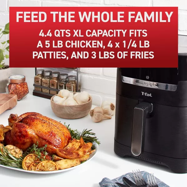 T-fal Easy Fry XXL Air Fryer &amp; Grill Combo with One-Touch Screen, 8 Preset Programs, 5.9 quarts, Black &amp; Stainless Steel