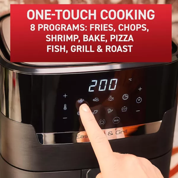 T-fal Easy Fry XXL Air Fryer &amp; Grill Combo with One-Touch Screen, 8 Preset Programs, 5.9 quarts, Black &amp; Stainless Steel