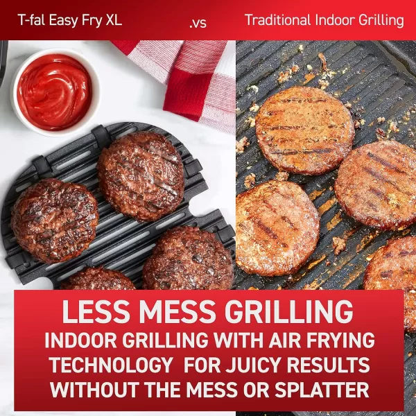 T-fal Easy Fry XXL Air Fryer &amp; Grill Combo with One-Touch Screen, 8 Preset Programs, 5.9 quarts, Black &amp; Stainless Steel