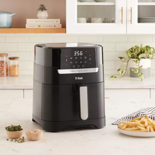 T-fal Easy Fry XXL Air Fryer &amp; Grill Combo with One-Touch Screen, 8 Preset Programs, 5.9 quarts, Black &amp; Stainless Steel