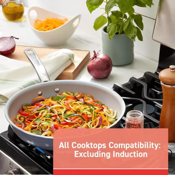 T-fal Experience Nonstick Fry Pan 10.5 Inch Induction Oven Safe 400F Cookware, Pots and Pans, Dishwasher Safe Black