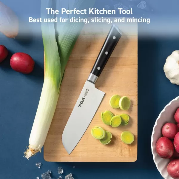 T-fal Ice Force Stainless Steel Bread Knife, 8 Inch, Long Lasting Sharpness, High Cutting Precision, German Stainless Steel, Kitchen Knife, Cook Tool, Kitchen Tool, Black