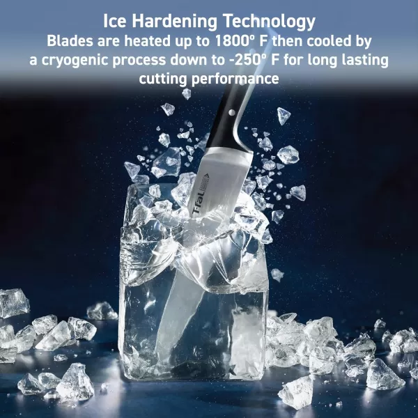 T-fal Ice Force Stainless Steel Bread Knife, 8 Inch, Long Lasting Sharpness, High Cutting Precision, German Stainless Steel, Kitchen Knife, Cook Tool, Kitchen Tool, Black