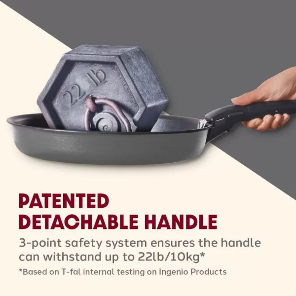 T-fal Ingenio Nonstick Cookware Set 14 Piece, Induction, Oven Broiler Safe 500F, Cookware, Pots and Pans, RV, Camping, Oven, Broil, Dishwasher Safe, Detachable Handle, Cherry Red