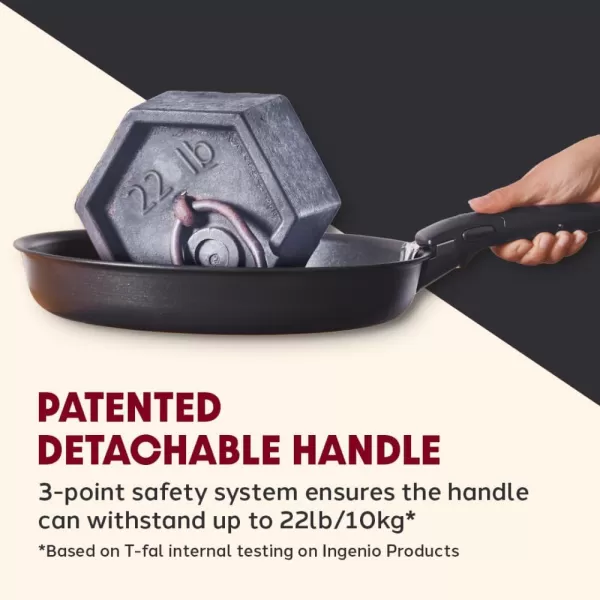 T-fal Ingenio Nonstick Cookware Set 14 Piece, Induction, Oven Broiler Safe 500F, Cookware, Pots and Pans, RV, Camping, Oven, Broil, Dishwasher Safe, Detachable Handle, Cherry Red