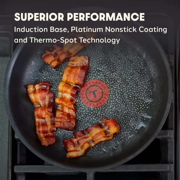 T-fal Ingenio Nonstick Cookware Set 14 Piece, Induction, Oven Broiler Safe 500F, Cookware, Pots and Pans, RV, Camping, Oven, Broil, Dishwasher Safe, Detachable Handle, Cherry Red